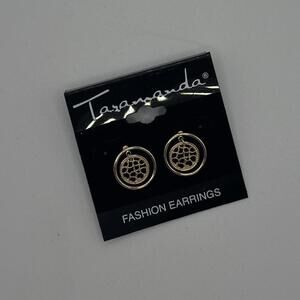 Taramanda Gold Circle Filigree Dangle Earrings